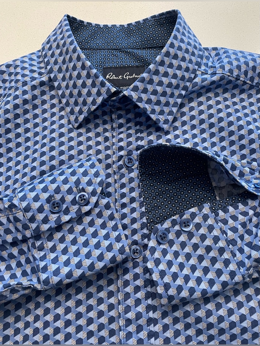 Robert Graham - cotton blend dress shirt Size Medium